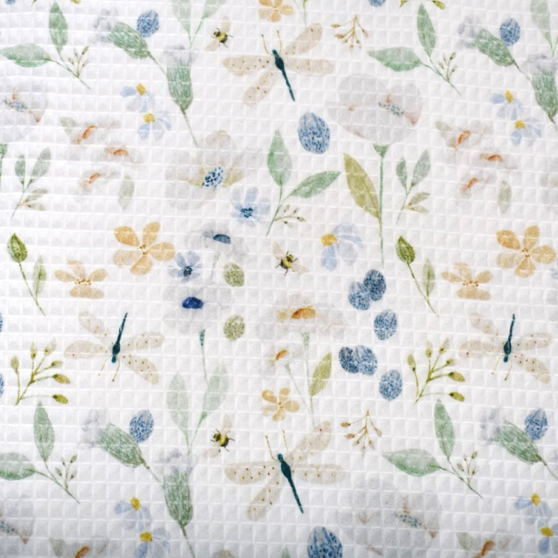 Printed Honeycomb LIVINE White / Green